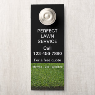 Affichette De Porte Service de remorquage de pelouse grande promotion