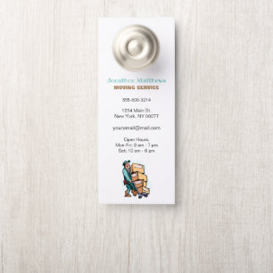Affichette De Porte Service d'entreprise de service de déplacement