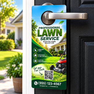 Affichette De Porte Service d'entretien de pelouse professionnel Fauch