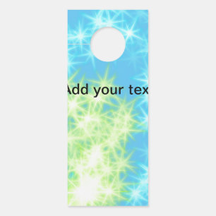 Affichette De Porte Simple ciel bleu paillettes scintillement étoiles