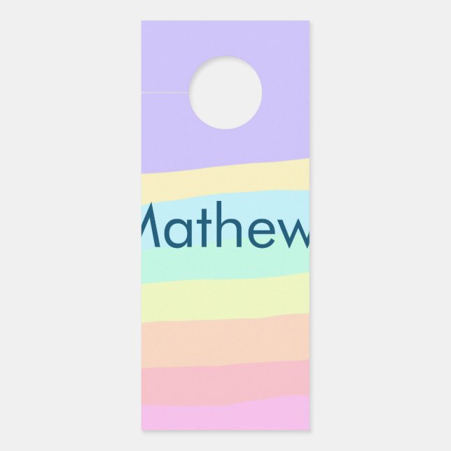Affichette De Porte simple lettre initiale monogramme ajouter votre no (Devant)