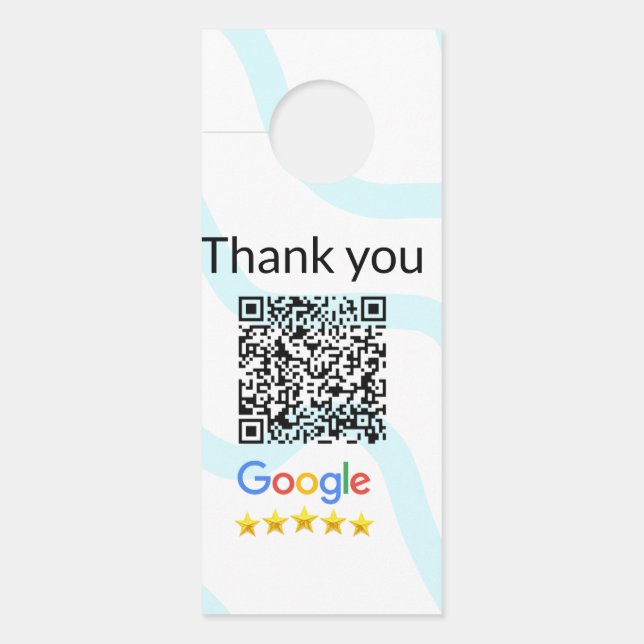 Affichette De Porte Simple minimum q r code ajouter logo code d'analys (Devant)