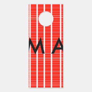 Affichette De Porte Simple monogramme ajouter votre nom lettre man min