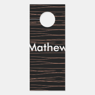 Affichette De Porte Simple monogramme ajouter votre nom lettre man min