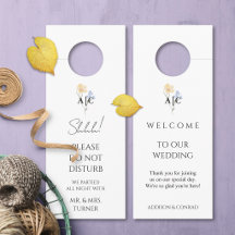 Simple Monogramme Floral Mariage