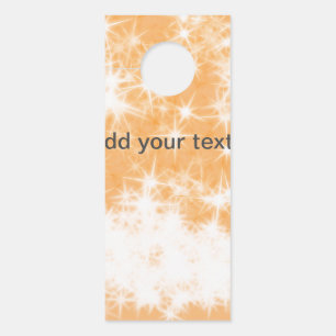 Affichette De Porte Simple paillettes orange scintillement étoiles ajo