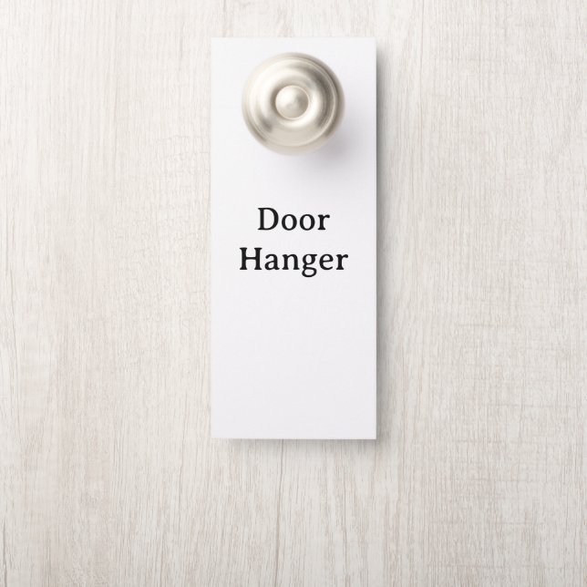 Affichette De Porte Simple Professionnel Standard 3,5" x 8,5" Petit (Sur le bouton)