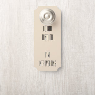 Affichette De Porte S'introvertir...