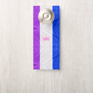 Affichette De Porte SlipperyJoe glisser le drapeau de fierté violet bl