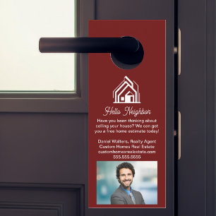 Affichette De Porte Société immobilière de Bourgogne Publicité Agent i