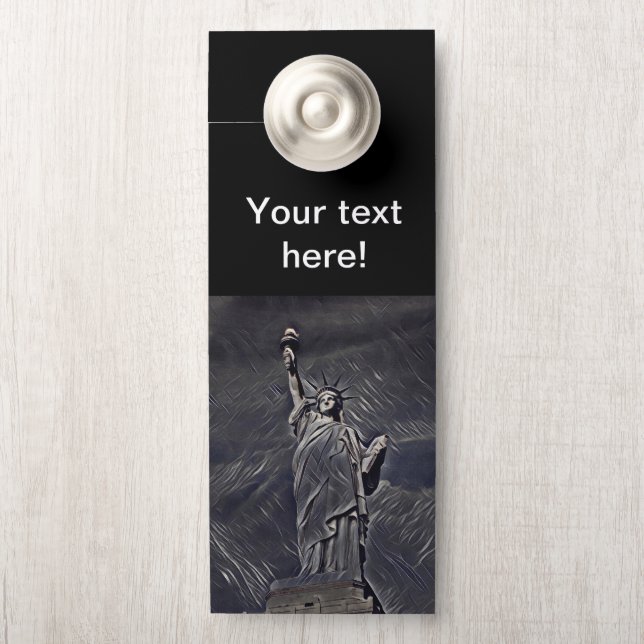 Affichette De Porte Statue de la Liberté (Sur le bouton)