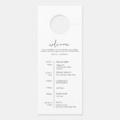 Affichette De Porte STELLA Mariage Ne Disturbe Pas Lettre De Bienvenue (Dos)