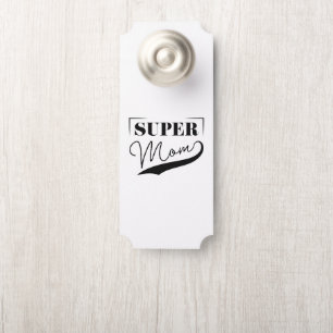 Affichette De Porte Super Maman
