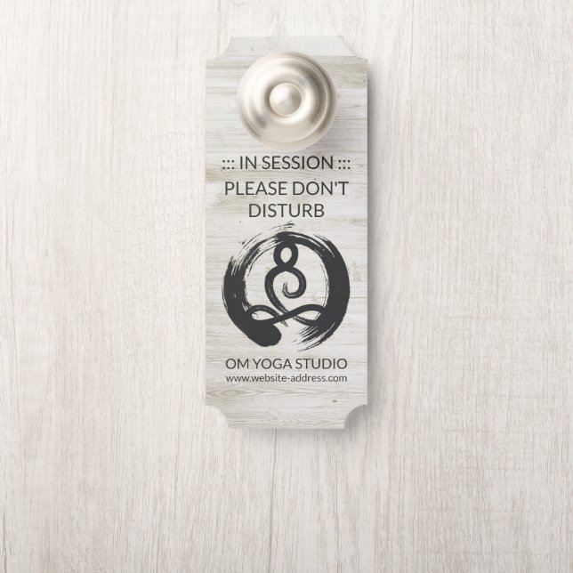 Affichette De Porte Symbole ZEN du guérisseur Pose de la méditation de (Sur le bouton)