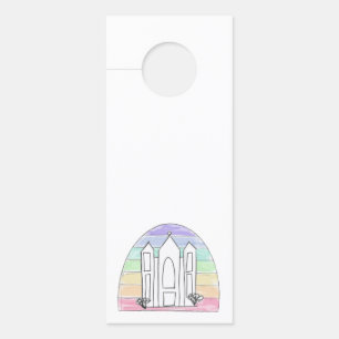 Affichette De Porte Temple LDS Salt Lake City coucher de soleil arc-en