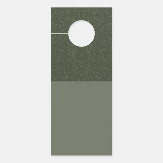 Affichette de porte texturé moderne Moss Green - P (Devant)