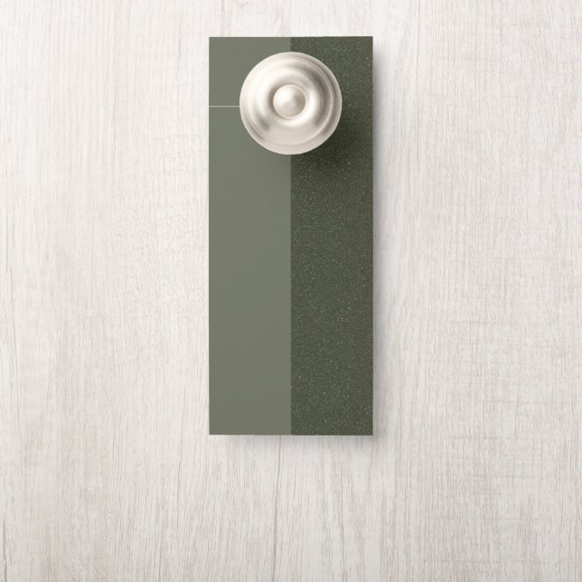 Affichette de porte texturé Moss Green Split - Per (Sur le bouton)