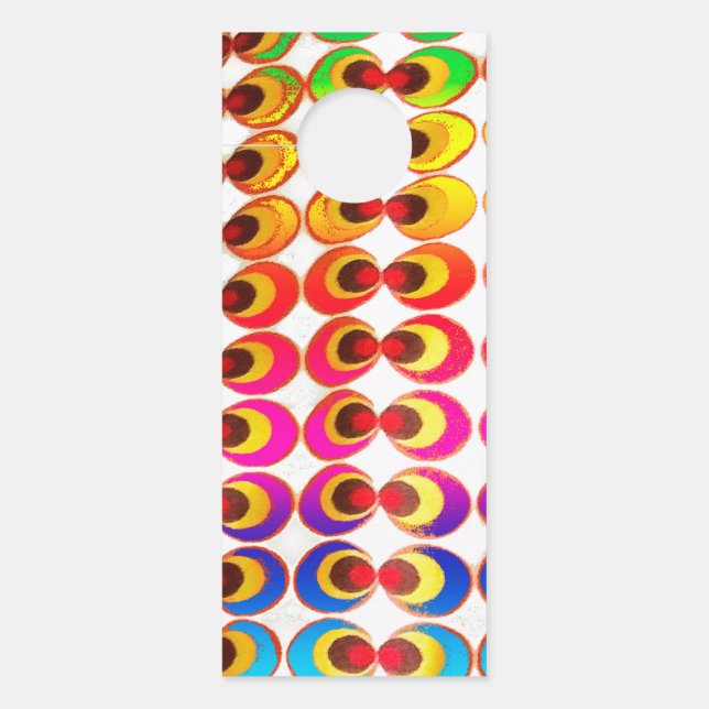 Affichette De Porte Tissu psychédélique (Devant)