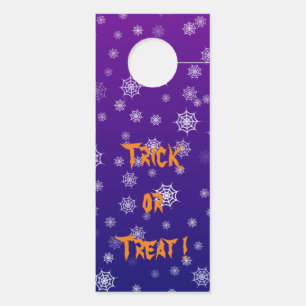 Affichette De Porte Toile d'araignée Halloween