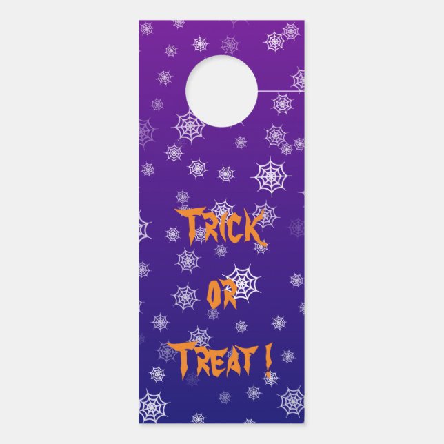 Affichette De Porte Toile d'araignée Halloween (Dos)