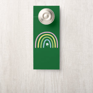 Affichette De Porte Trèfle à quatre feuilles Arc-en-ciel Fête de la Sa