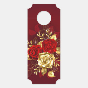 Affichette De Porte Trois Roses de bijoux