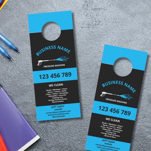 Affichette De Porte Usine de lavage à pression professionnelle