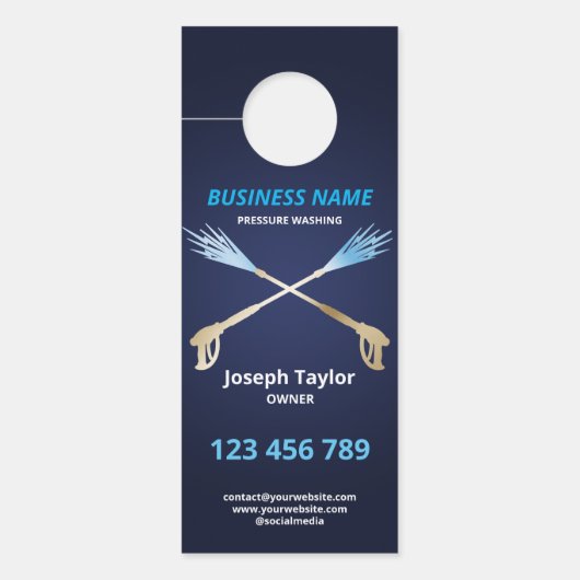 Affichette De Porte Usine de lavage à pression professionnelle (Devant)