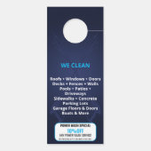 Affichette De Porte Usine de lavage à pression professionnelle (Dos)