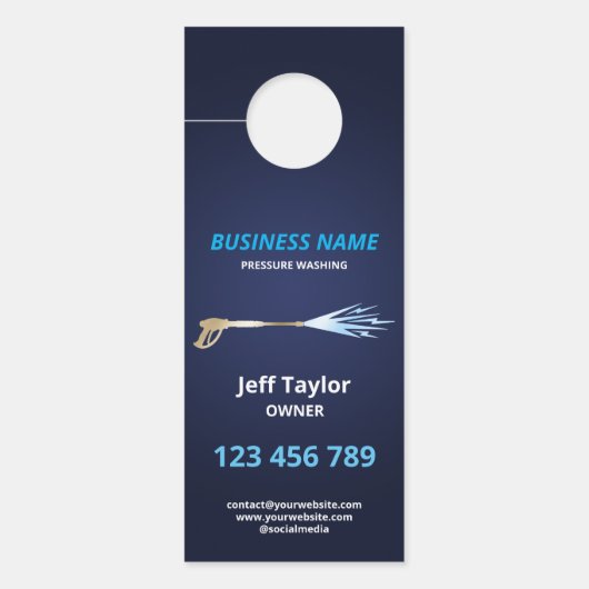 Affichette De Porte Usine de lavage à pression professionnelle (Devant)