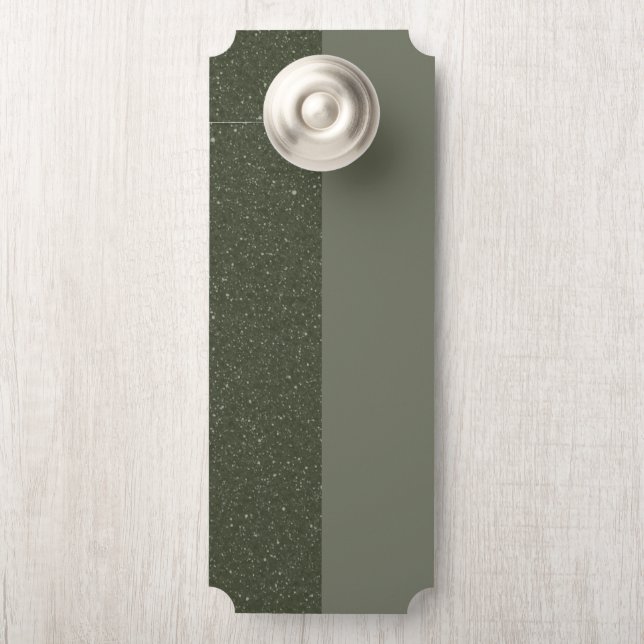 Affichette de porte vert double ton personnalisabl (Sur le bouton)