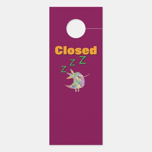Affichette De Porte Vin OUVERT / FERMÉ (Dos)