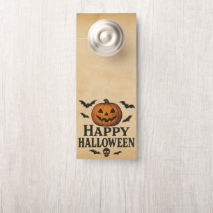 Affichette De Porte Vintage/classique Happy Halloween jack-o-lantern