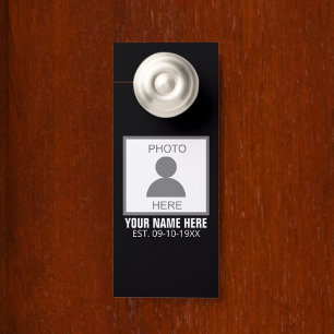 Affichette De Porte Votre photo ici Nom et âge