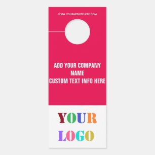 Affichette De Porte Votre texte de logo d'entreprise Info Panneaux de