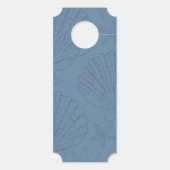 Affichette De Porte Week-end de célibataire Coquillage Bleu Côtiers (Dos)
