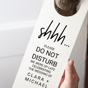Affichette De Porte Whimsical Calligraphy Hotel Mariage Invité