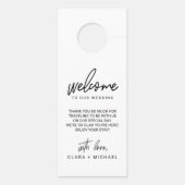 Affichette De Porte Whimsical Calligraphy Hotel Mariage Invité (Dos)