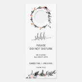 Affichette De Porte Wreath de la lune | Invité Mariage Ne Disturbe Pas (Devant)