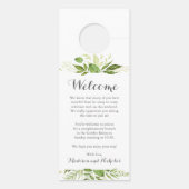 Affichettes de porte Mariages à feuilles vertes, V (Dos)