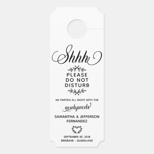 Affichettes de porte Mariages rustiques (Dos)