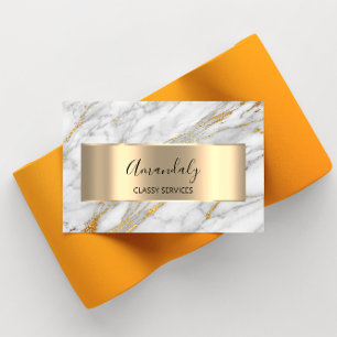 Affiliate Marketing Consulting Gold Grey Marble Visitekaartje