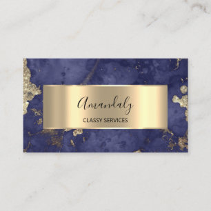 Affiliate Marketing Consulting Gold Navy Marble Visitekaartje