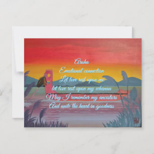 Affirmatiekaart aroha (liefde) briefkaart