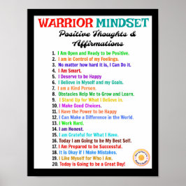 Affirmaties Poster - Warrior Mindset