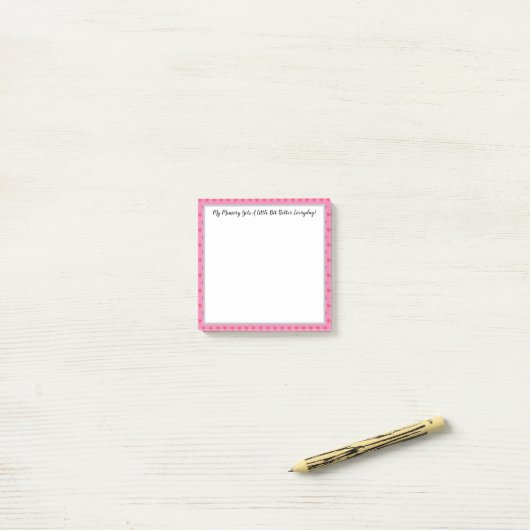 Affirmation amusante pour les notes Memory Post-It (Sur un bureau)
