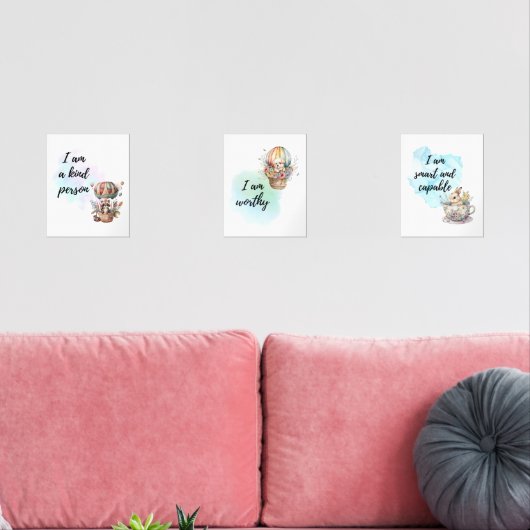 Affirmation animale motivée par des Whimsical Prin (Salon)