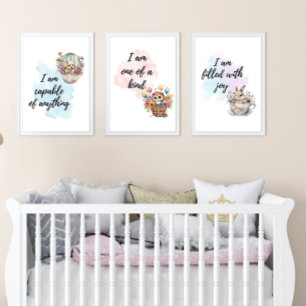 Affirmation animale motivée par des Whimsical Prin