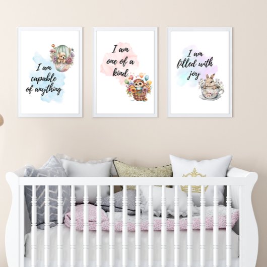 Affirmation animale motivée par des Whimsical Prin