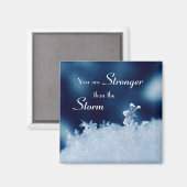 Affirmation de flocon de neige de 2 pouces Magnet  (Recto/Verso)